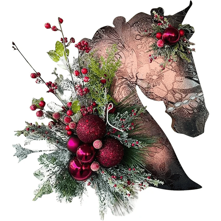 🌲🐴Horse Head Wreath for Christmas | Single, Pair & Family Bundles✨