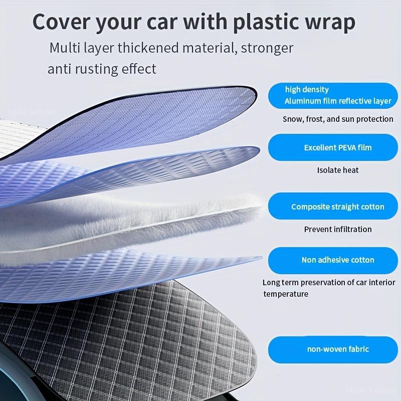 Car Windshield Snow Cover Sun Shade - Durable Design for Winter Weather Protection & Summer sunshade