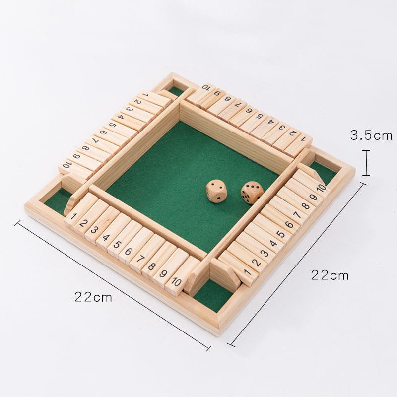 ✨SHUT THE BOX-WOODEN DICE BOARD GAME