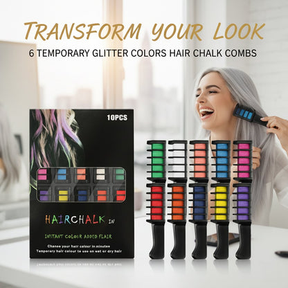 🌈Festive Fun Hair Chalk Combs – Bright Colour for Holiday Days