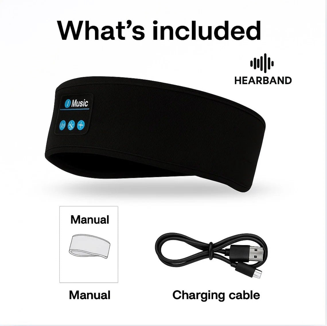 🎧2-in-1 Bluetooth Headband | Detachable & Washable