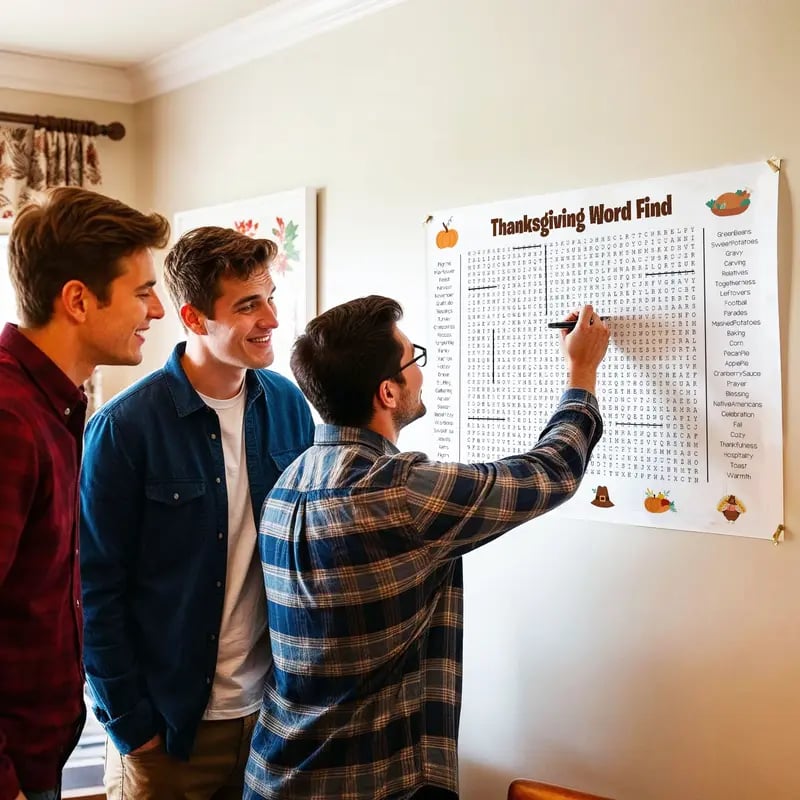 🎉 Jumbo Thanksgiving Word Search Poster(🎉Giant 36"x24" Wall Game)
