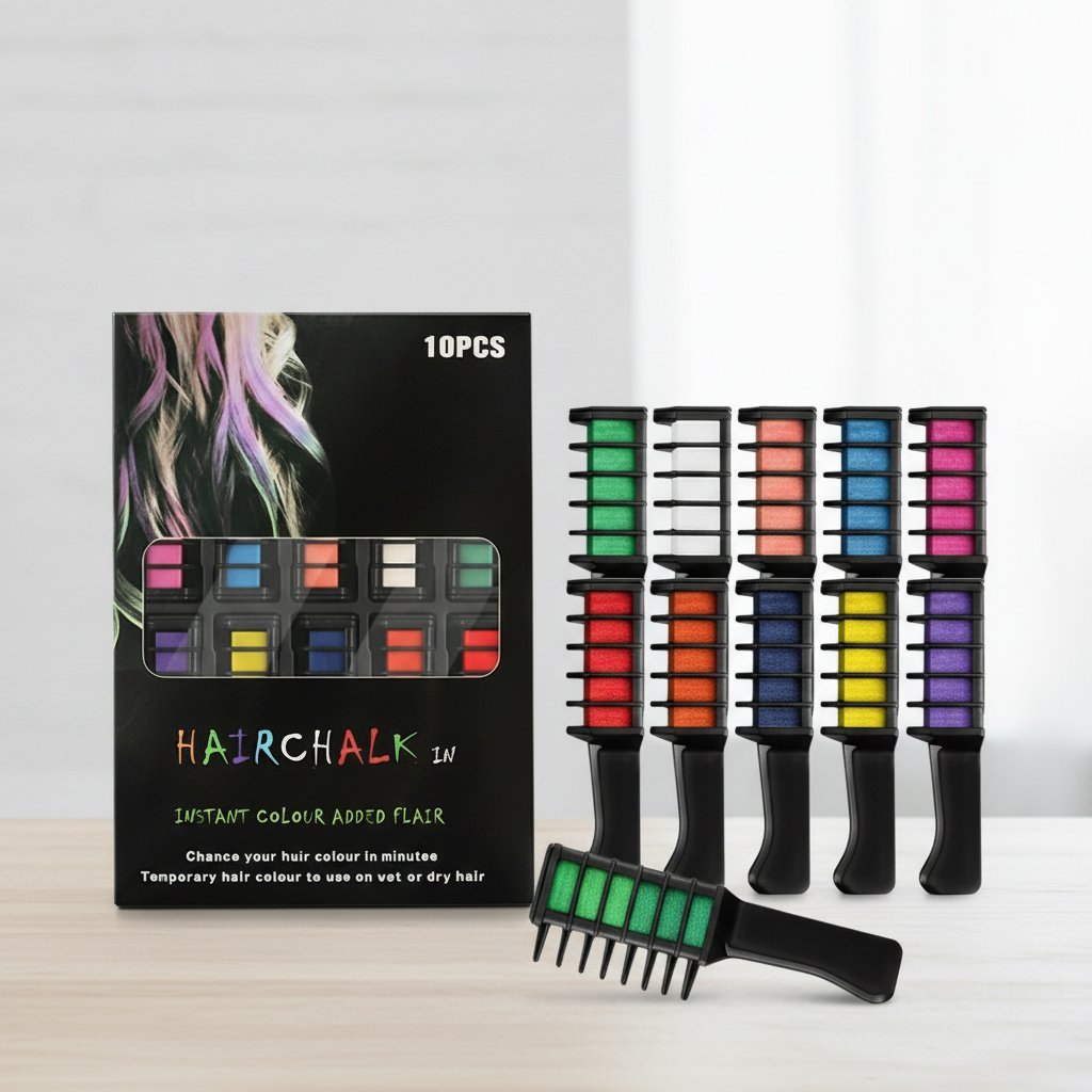 🌈Festive Fun Hair Chalk Combs – Bright Colour for Holiday Days