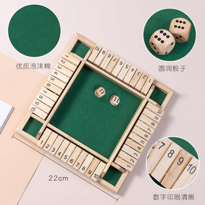 ✨SHUT THE BOX-WOODEN DICE BOARD GAME