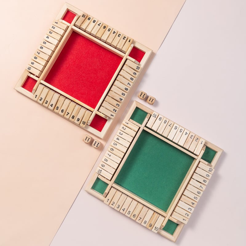 ✨SHUT THE BOX-WOODEN DICE BOARD GAME