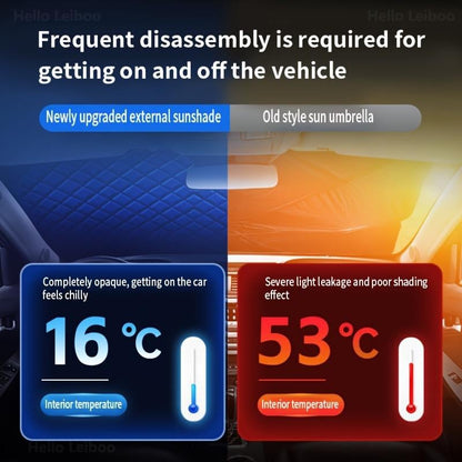 Car Windshield Snow Cover Sun Shade - Durable Design for Winter Weather Protection & Summer sunshade