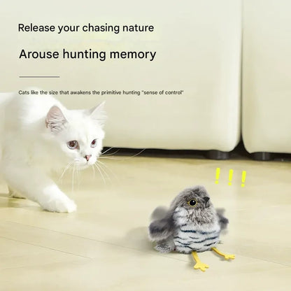 🐦😸Rechargeable Flapping & Chirping Bird Cat Toy