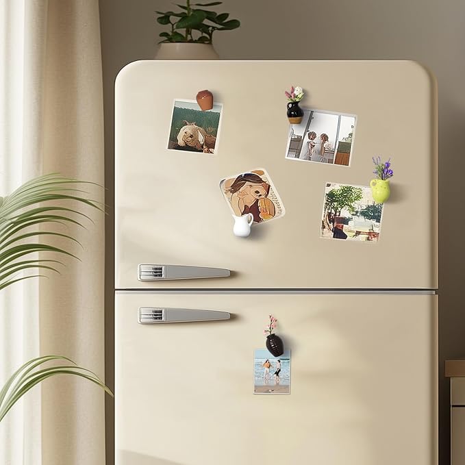 🌸Charming Mini Ceramic Vase Fridge Magnets - Plant Decor