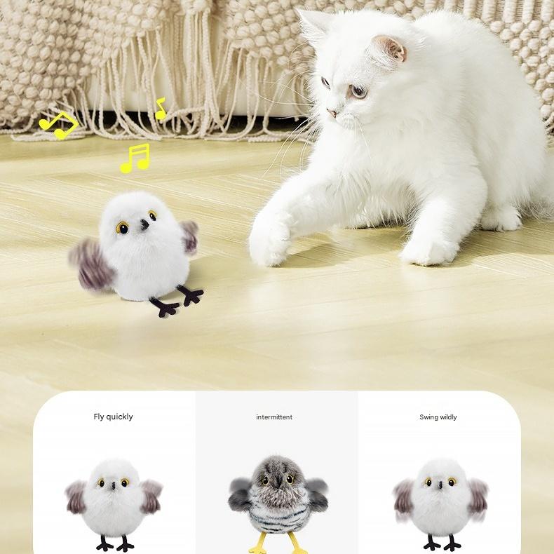 🐦😸Rechargeable Flapping & Chirping Bird Cat Toy