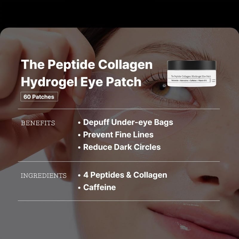 ✨Peptide Hydrogel Eye Patch | 60 Pairs · K-Beauty Eye Revival Essential👁️