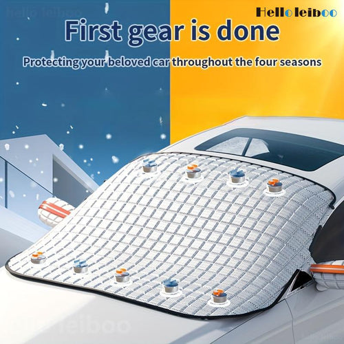 Car Windshield Snow Cover Sun Shade - Durable Design for Winter Weather Protection & Summer sunshade