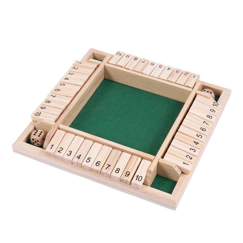 ✨SHUT THE BOX-WOODEN DICE BOARD GAME