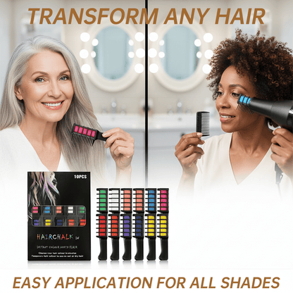 🌈Festive Fun Hair Chalk Combs – Bright Colour for Holiday Days
